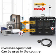 LVYUAN VOLTAGE CONVERTER 5000W VOLTAGE TRANSFORMER, AC 110V/120V⇄220V/240V POWER CONVERTER