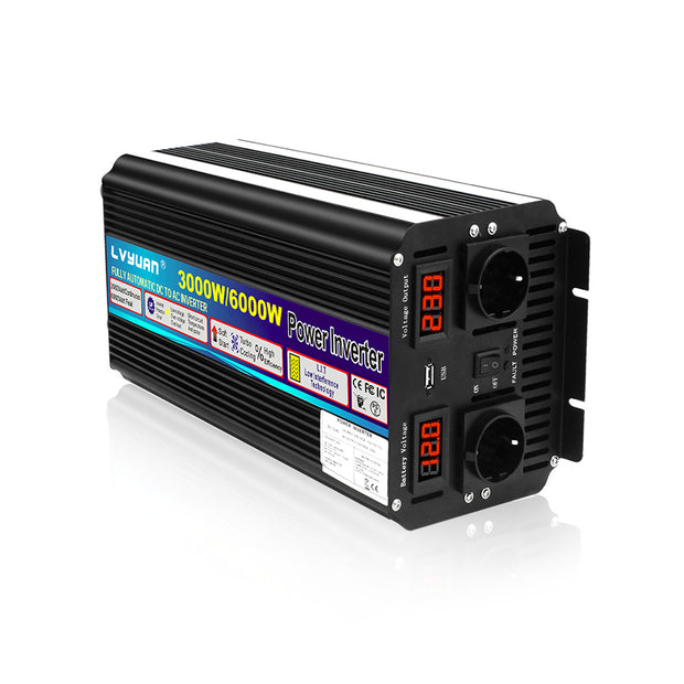3000W Power Inverter DC 12V to 230V AC with LCD Display with Remote Control  For RVs & Campers For Europe – LVYUAN