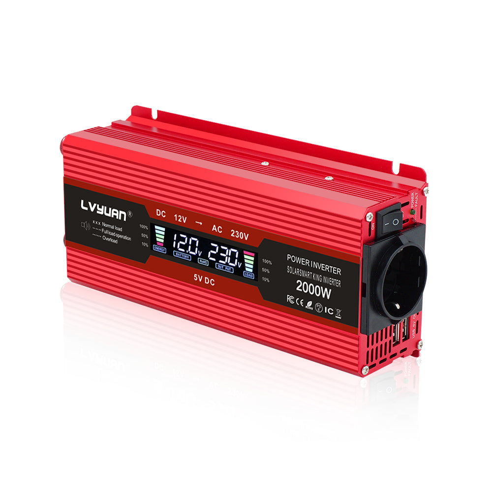 1000W Power Inverter DC 12V to AC 230V with LCD Display – LVYUAN