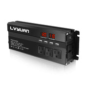 LVYUAN 1000W Power Inverter DC 12V to AC 110V with LCD Display (Black) DC to AC Converter