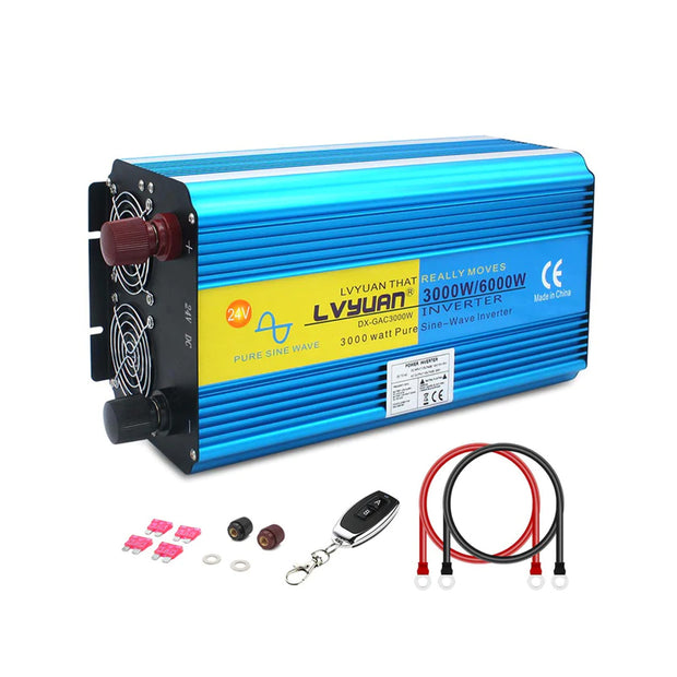 LVYUAN Voltage Converter 3000W/6000W 24V 220V Pure Sine Wave Inverter