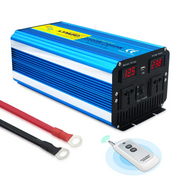 LVYUAN Pure Sine Wave Inverter 3500W Power Inverter 12V to 220V DC to AC with LED Display Remote Controller for Truck RV Home Solar System