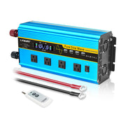 LVYUAN 2500W Pure Sine Wave Inverter DC 24V to AC 110V with Remote Control with LCD Display DC to AC Converter