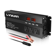LVYUAN 1000W Power Inverter DC 12V to AC 110V with LCD Display (Black) DC to AC Converter