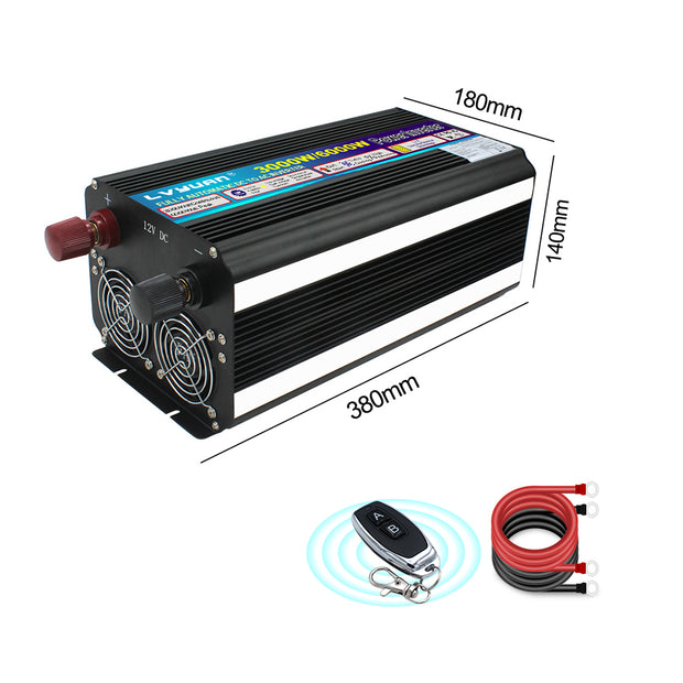 LVYUAN 3000W Power Inverter DC 12V to 230V AC with LCD Display with Remote Control For RVs & Campers For Truck,Car