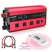 LVYUAN 2000W Power Inverter DC 12V to 110V AC with LCD Display DC to AC Car Inverter
