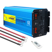 LVYUAN 4000W Pure Sine Wave Inverter 24V to 110V DC to AC with LED Display Remote Controller  For RVs & Campers For Truck,Car