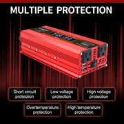 LVYUAN 1000W Power Inverter DC 12V to 110V AC with LCD Display DC to AC Converter