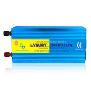 LVYUAN 2000W Pure Sine Wave Inverter DC 12V to AC 110V with LCD Display with 3 AC Sockets