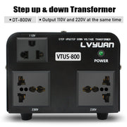 LVYUAN 800 Watt Power Convert from AC 110V ⇄  220V Step up Down Transformer