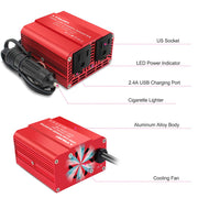 LVYUAN 150W DC 12V to 110V AC Car Power Inverter DC to AC Converter