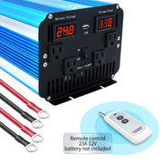 LVYUAN 4000W Pure Sine Wave Inverter 24V to 110V DC to AC with LED Display Remote Controller  For RVs & Campers For Truck,Car
